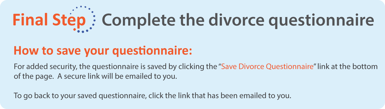 Divorce instructions